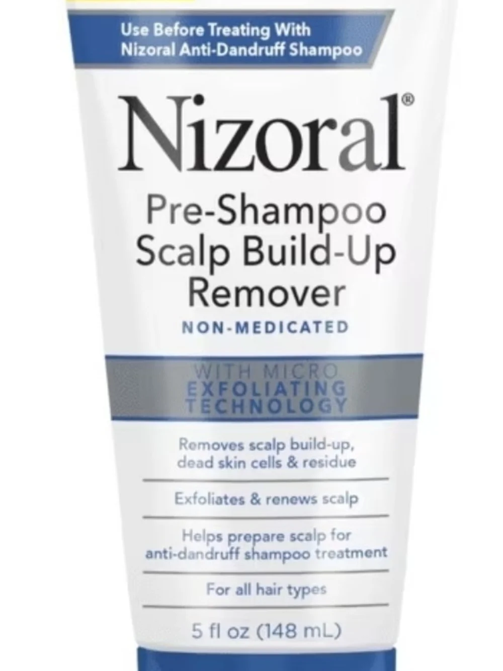 5 oz tube of Nizoral Pre-Shampoo Scalp Build-Up Remover